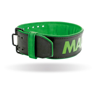 Пояс для важкої атлетики MadMax MFB-302 Quick Release Belt  шкіряний Black/Green XXL - Інтернет-магазин спільних покупок ToGether