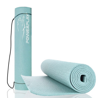 Килимок для йоги та фітнесу PowerPlay 4010 PVC Yoga Mat М'ятний (173x61x0.6) - Інтернет-магазин спільних покупок ToGether
