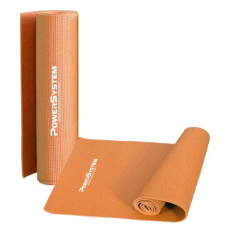 Килимок для йоги та фітнесу Power System PS-4014 PVC Fitness-Yoga Mat Orange (173x61x0.6) - Інтернет-магазин спільних покупок ToGether