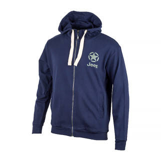 Чоловіча Толстовка JEEP HOODED SWEATSHIRT FULL ZIP STAR&amp;JEEP Синій XL (O102572-K878 XL) - Інтернет-магазин спільних покупок ToGether