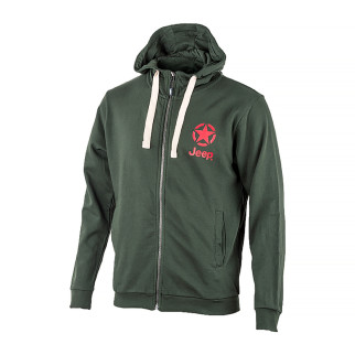 Чоловіча Толстовка JEEP HOODED SWEATSHIRT FULL ZIP STAR&amp;JEEP Хакі M (O102572-E848 M) - Інтернет-магазин спільних покупок ToGether