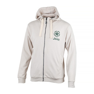 Чоловіча Толстовка JEEP HOODED SWEATSHIRT FULL ZIP STAR&amp;JEEP Сірий XL (O102572-J868 XL) - Інтернет-магазин спільних покупок ToGether