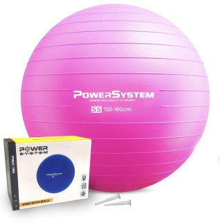 М'яч для фітнесу (фітбол) Power System PS-4011 Ø55 cm PRO Gymball Pink - Інтернет-магазин спільних покупок ToGether