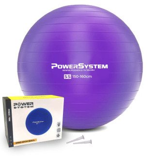 М'яч для фітнесу (фітбол) Power System PS-4011 Ø55 cm PRO Gymball Purple - Інтернет-магазин спільних покупок ToGether