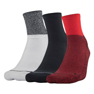 Шкарпетки UA Men's Phenom QTR Білий, Червоний, Чорний Чол M 3 пари 36-41 (1329352-600) - Інтернет-магазин спільних покупок ToGether