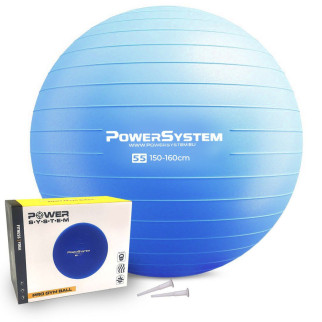 М'яч для фітнесу (фітбол) Power System PS-4011 Ø55 cm PRO Gymball Blue - Інтернет-магазин спільних покупок ToGether