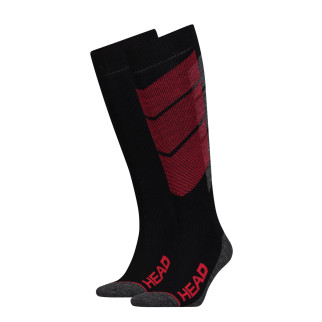 Шкарпетки Head Unisex Ski Graphic Kneehigh 2-pack Чорний; Червоний 43-46 (791005001-118 43-46) - Інтернет-магазин спільних покупок ToGether