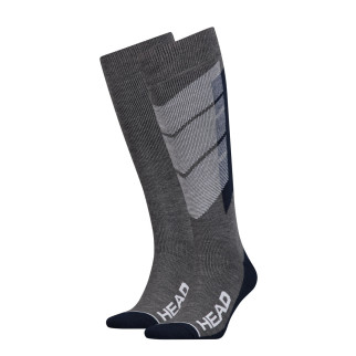 Шкарпетки Head Unisex Ski Graphic Kneehigh 2-pack Синій; Сірий 35-38 (791005001-277) - Інтернет-магазин спільних покупок ToGether
