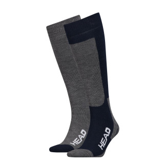 Шкарпетки Head Unisex Ski Kneehigh 2-pack 35-38 gray/black 791003001-277 - Інтернет-магазин спільних покупок ToGether