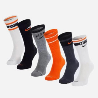 Шкарпетки  Nike U NK ED PLS CSH CRW 6P 144 RTO білий, чорний, сірий, помаранчевий Уні 38-42 DX7670-902 38-42 - Інтернет-магазин спільних покупок ToGether