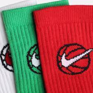 Шкарпетки Nike Crew Everyday Bball 3-pack 38-42 white/green/red DA2123-909 - Інтернет-магазин спільних покупок ToGether