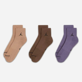 Шкарпетки Nike U J ED CUSH POLY ANKLE 3PR 144 бежевий, коричневий, фіолетовий Уні 42-46 DX9655-905 42-46 - Інтернет-магазин спільних покупок ToGether