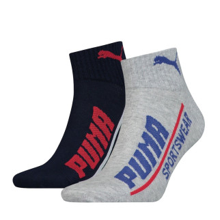 Шкарпетки Puma Men's Logo Quarter 2-pack 39-42 dark blue/gray 102002001-023 - Інтернет-магазин спільних покупок ToGether
