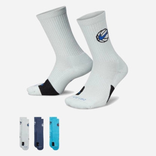Чоловічі Шкарпетки Nike U NK ED CREW BBALL 3PR 144 світло-голубий, синій, бірюзовий Уні 42-46 DA2123-900 42-46 - Інтернет-магазин спільних покупок ToGether