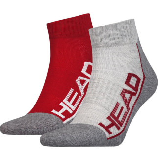 Шкарпетки Head Performance Quarter Unisex 2-pack 35-38 gray/red 791019001-070 - Інтернет-магазин спільних покупок ToGether