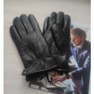 Чоловічі шкіряні рукавички зимові, на хутрі, чорні - Інтернет-магазин спільних покупок ToGether