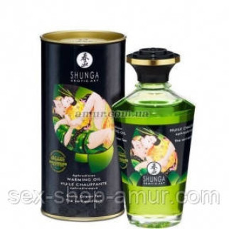 Органічна зігрівальна олія Shunga Aphrodisiac Warming Oil — Exotic green tea, 100 мл - Інтернет-магазин спільних покупок ToGether