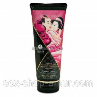 Їстівний масажний крем Shunga Kissable Massage Cream — Raspberry Feeling, 200 мл - Інтернет-магазин спільних покупок ToGether