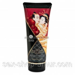 Їстівний масажний крем Shunga Kissable Massage Cream — Sparkling Strawberry Wine, 200 мл - Інтернет-магазин спільних покупок ToGether