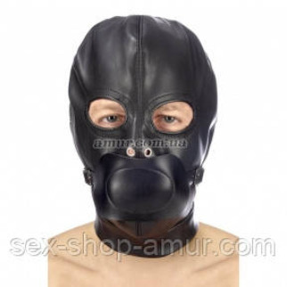 Капюшон із кляпом для БДСМ Fetish Tentation BDSM hood in leatherette with removable gag - Інтернет-магазин спільних покупок ToGether