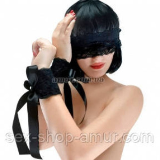 Еротичний набір пов'язка на очі та наручники Blindfold and Handcuffs Aria - Інтернет-магазин спільних покупок ToGether