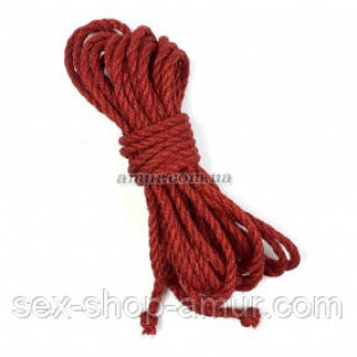 Джутова мотузка BDSM 8 метрів, 6 мм, колір червоний - Інтернет-магазин спільних покупок ToGether