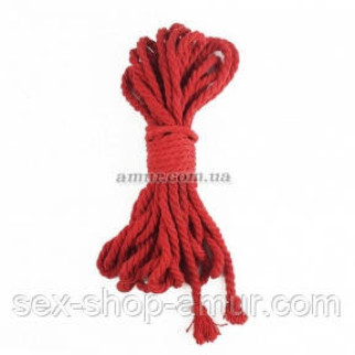 Бавовняна мотузка BDSM 8 метрів, 6 мм, колір червоний - Інтернет-магазин спільних покупок ToGether