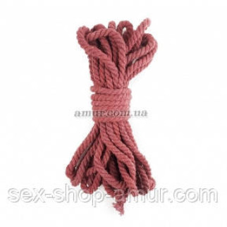 Бавовняна мотузка BDSM 8 метрів, 6 мм, колір бургунд - Інтернет-магазин спільних покупок ToGether