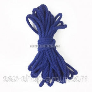 Бавовняна мотузка BDSM 8 метрів, 6 мм, колір синій - Інтернет-магазин спільних покупок ToGether