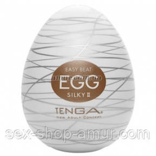 Мастурбатор-яйце Tenga Egg Silky II з рельєфом у формі павутини - Інтернет-магазин спільних покупок ToGether