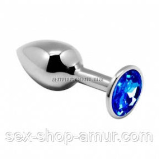 Металева анальна пробка з кристалом Alive Mini Metal Butt Plug Blue S - Інтернет-магазин спільних покупок ToGether