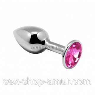 Металева анальна пробка з кристалом Alive Mini Metal Butt Plug Pink S - Інтернет-магазин спільних покупок ToGether