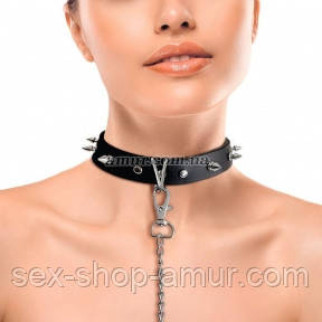 Нашийник із шипами та повідцем Art of Sex — Collar Spikes and Leash - Інтернет-магазин спільних покупок ToGether