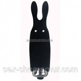 Вібропуля Adrien Lastic Pocket Vibe Rabbit, чорна, зі стимулювальними вушками - Інтернет-магазин спільних покупок ToGether