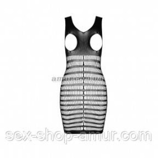 Бодистокінг-сукня з відкритою груддю Passion BS092, чорна - Інтернет-магазин спільних покупок ToGether