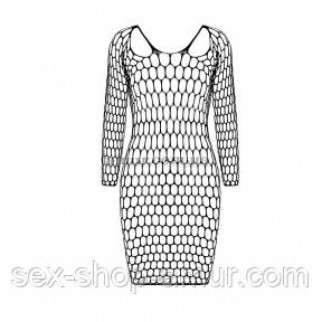 Бодистокінг-сукня з глибоким коміром Passion BS093, чорне - Інтернет-магазин спільних покупок ToGether