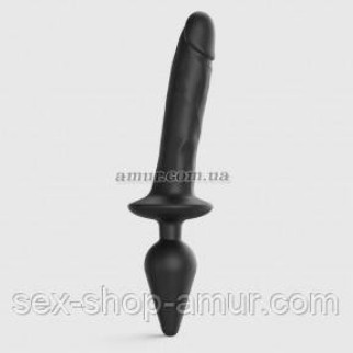 Анальний корок із дилдо 2в1 Strap-On-Me Switch Plug-in Realistic Dildo Black XXL - Інтернет-магазин спільних покупок ToGether