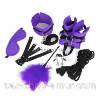 Набір БДСМ Art of Sex — Soft Touch BDSM Set, 9 предметів, фіолетовий - Інтернет-магазин спільних покупок ToGether