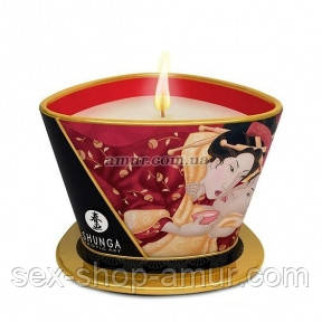 Масажна свічка Shunga Massage Candle — Sparkling Strawberry Wine, 170 мл, з афродизіаками - Інтернет-магазин спільних покупок ToGether