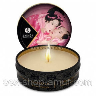 Масажна свічка Shunga Mini Massage Candle — Rose Petals (30 мл) з афродизіаками - Інтернет-магазин спільних покупок ToGether