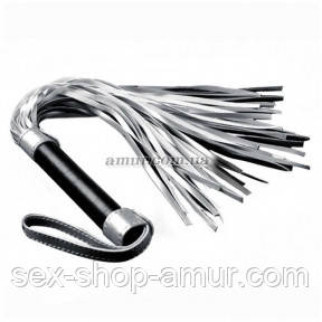 Срібляста плетка з чорною ручкою, довжина хвоста 29 см - Інтернет-магазин спільних покупок ToGether