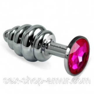 Анальна пробка Rosebud Spiral з яскраво-рожевим каменем - Інтернет-магазин спільних покупок ToGether