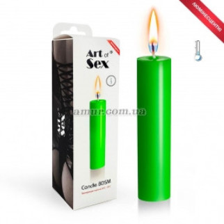 Зелена свічка воскова Art of Sex size M 15 см низькотемпературна, люмінесцентна - Інтернет-магазин спільних покупок ToGether