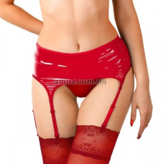 Сексуальний вініловий пояс для панчіх Art of Sex — Niks, червоний L2XL - Інтернет-магазин спільних покупок ToGether