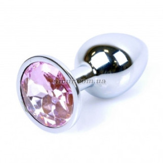 Анальний корок Jewellery Silver з рожевим кристалом - Інтернет-магазин спільних покупок ToGether