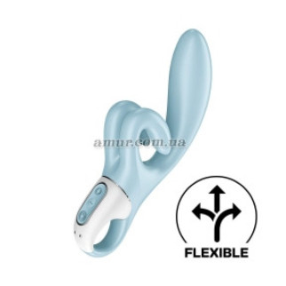 Вібратор-кролик Satisfyer Touch Me Blue, подвійний відросток, 3 потужні мотори - Інтернет-магазин спільних покупок ToGether