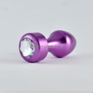 Металевий анальний корок Purple Rosebud, з прозорим каменем - Інтернет-магазин спільних покупок ToGether