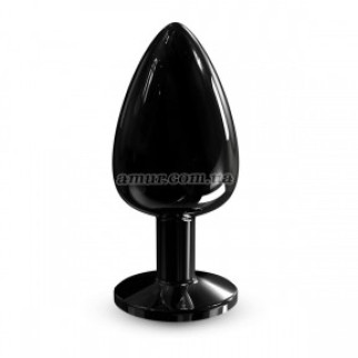 Металева анальна пробка з прикрасою у формі кристала Dorcel — Diamond Plug, L, чорна - Інтернет-магазин спільних покупок ToGether