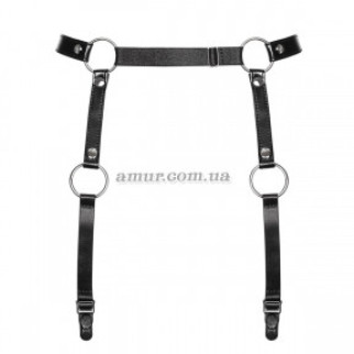 Гартери Obsessive A741 garter belt, чорні, OS, штучна шкіра - Інтернет-магазин спільних покупок ToGether