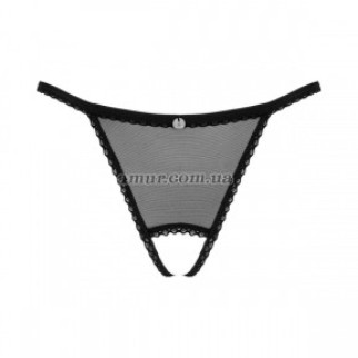 Прозорі стринги з доступом Obsessive Celia Noir crotchless thong ML - Інтернет-магазин спільних покупок ToGether